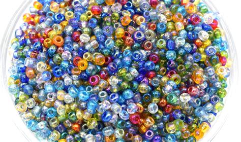 Set Of Glass Seed Beads Round 2mm Multicolored Set Of 15g 50g Set
