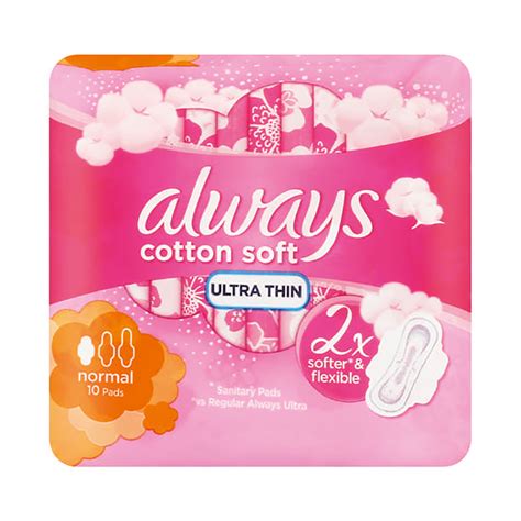 Always Cotton Soft Ultra Thin Normal 10 Pads Med365