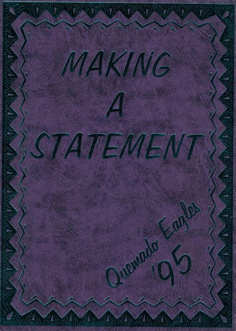 1995 Yearbook From Quemado High School From Quemado New Mexico For Sale