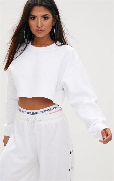 White Ultimate Cropped Sweaterup Your Casual Game With This Ultimate