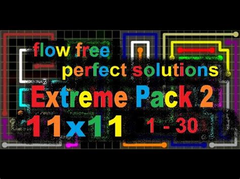 Flow Free Extreme Pack 2 11x11 Perfect Solutions For Levels 1 30