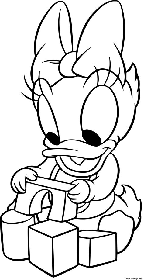 Coloriage Daisy Duck Bebe Dessin Disney Bebe à Imprimer