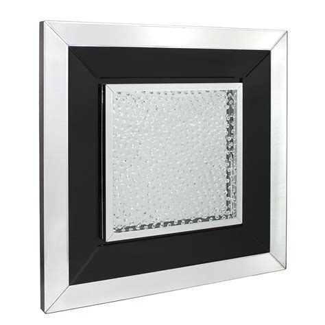 Unique and beautiful mirrors in wood, murano glass and other precious materials, all handmade in italy. Floating Crystal Black Glass Mirror Wall Art | Picture ...