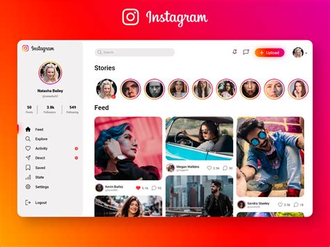 Instagram Redesign Challenge Web Concept In 2020 Instagram