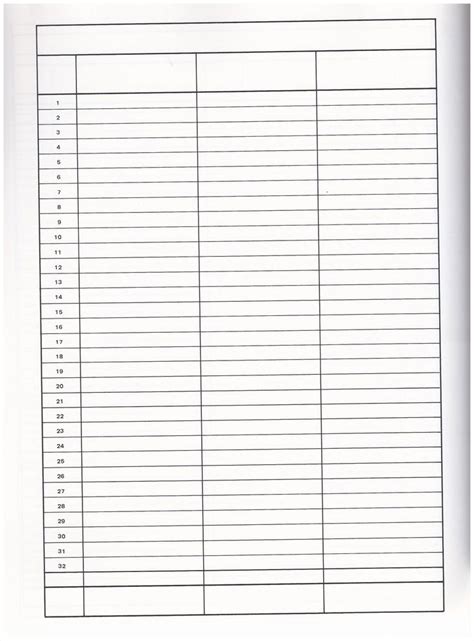 10 Best Images Of Printable Blank Charts With Columns 4 3 Spreadsheet