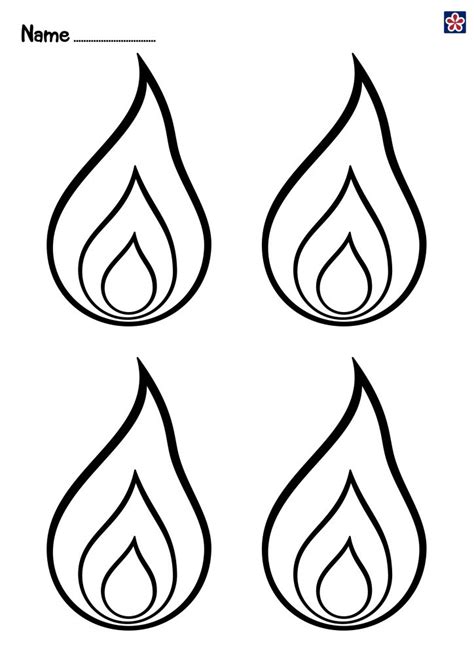 Fire Flame Coloring Pages Printable Coloring Pages
