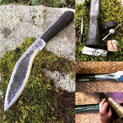 The Yakutkri Hybrid Bush Knife With A Small Survival Kit In The Handle