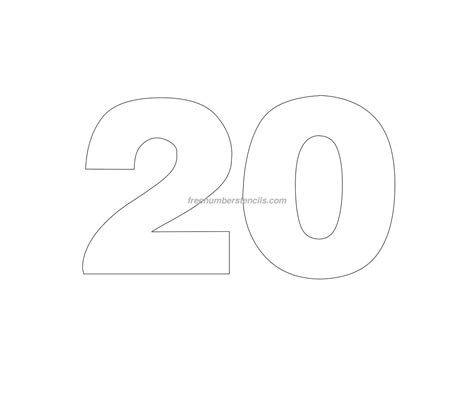 Free Helvetica 20 Number Stencil