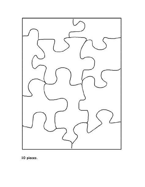 Print Out These Large Printable Puzzle Pieces On White Or Colored A4