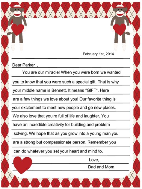 Valentine Letter Template