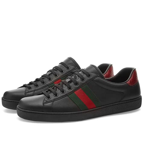 Style # 429446 02jp0 1284 style: Gucci New Ace GRG Bee Sneaker Black, Green & Red | END.