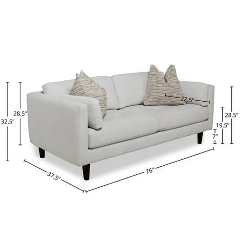 Asher Mid Century Modern 76 Inch Standard Sofa Overstock 36047832