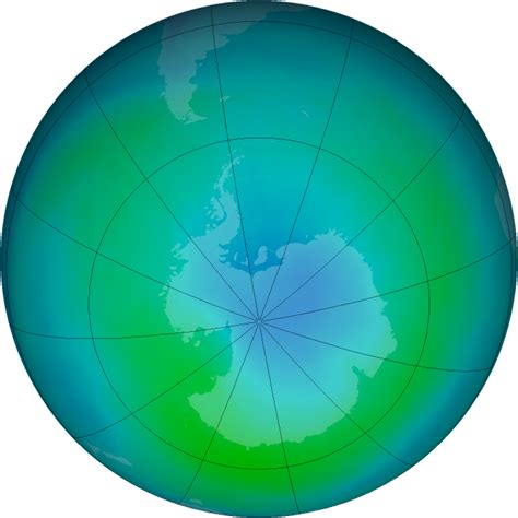 Ozone Hole Watch Southern Ozone Map For March