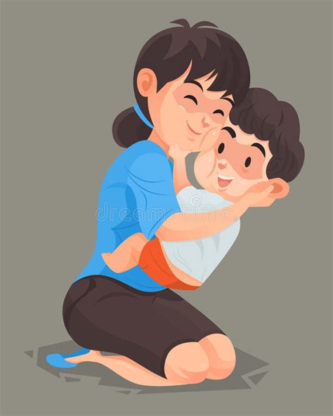 Madre E Hijo Ilustración Del Vector Ilustración De Cara 26739284