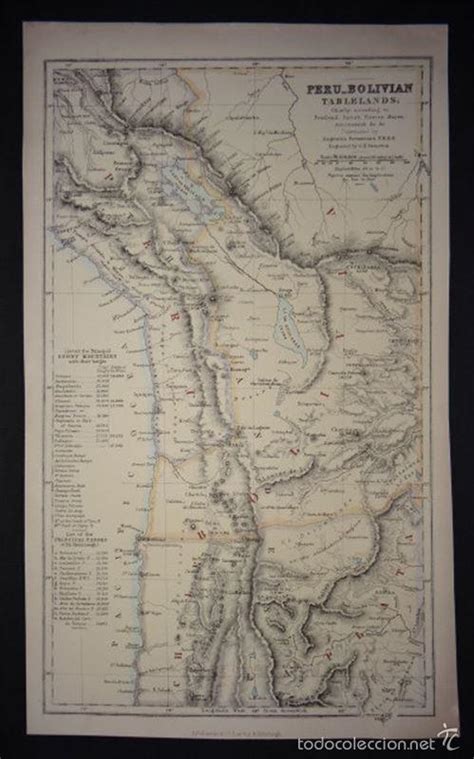 Límites entre bolivia y chile antes de 1879. mapa de perú, chile y bolivia américa del sur), - Comprar ...