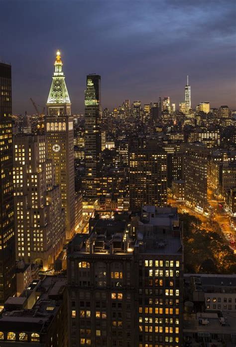 View Of Lower Manhattan At Night Stockfreedom Premium Stock Photography