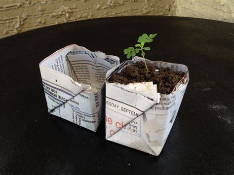 How To Make Biodegradable Newspaper Seedling Pots Craft Projects For