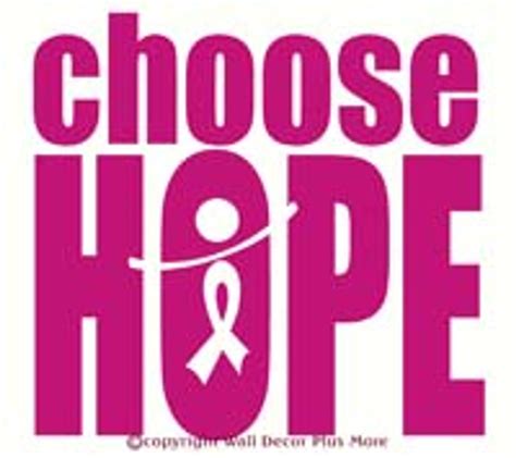 Choose Hope Wall Decal Stickers Vinyl Wall Letters For Cancer Awareness