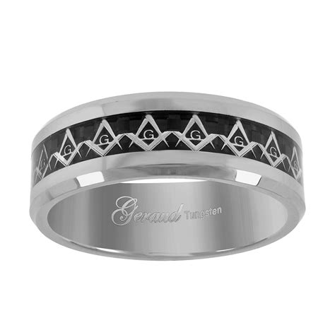 Maybe you would like to learn more about one of these? Tungsten Masonic Comfort-fit Wedding Band with Black ...