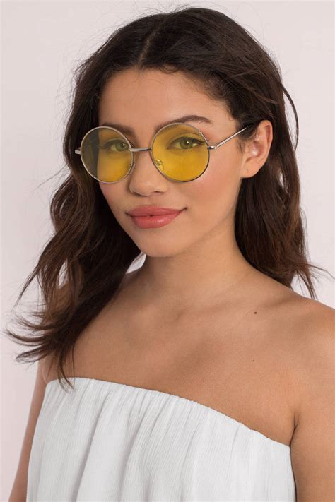 Yellow Round Sunglasses