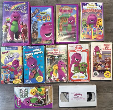 Rare Vtg Barney Vhs Lot 11 Tapes Classic Collection And Barney And Friends