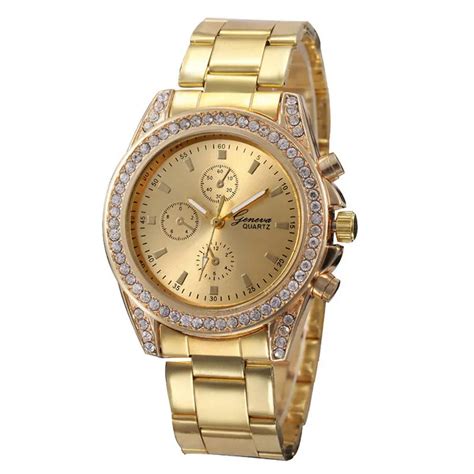 New Fashion Women Analog Quartz Rose Gold Stainless Steel Geneva Dress Wrist Watch Diamond