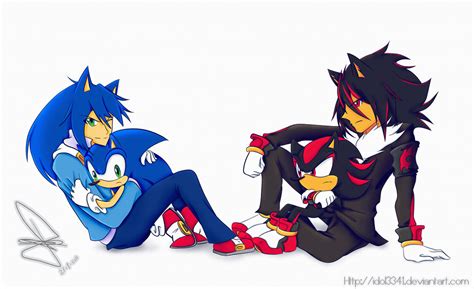 Sonic And Shadow Gijinka By Idolnya On Deviantart