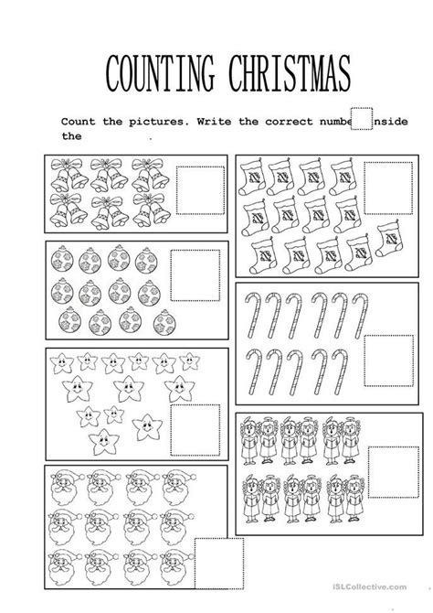 Counting Christmas English Esl Worksheets For Distance Learning And