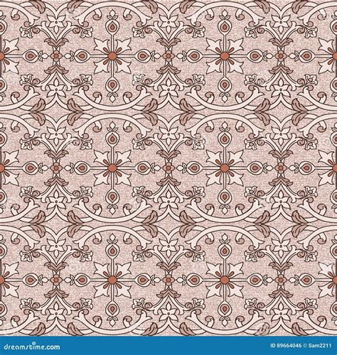 Seamless Pattern With Oriental Motif Stock Vector Illustration Of