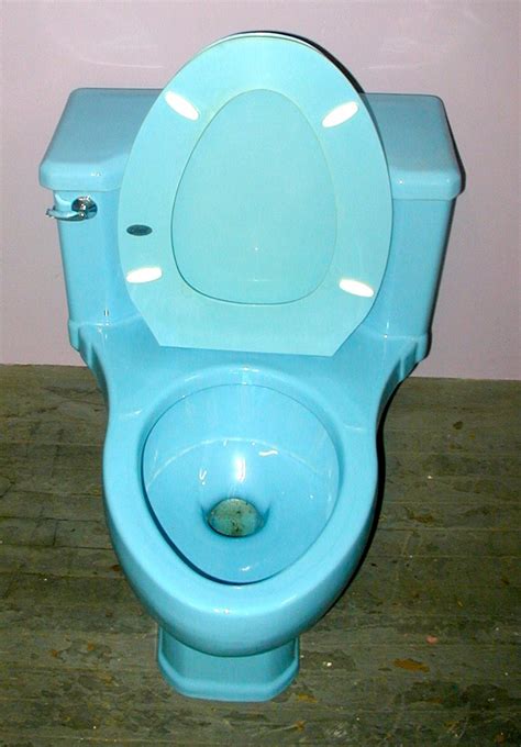 Kohler Bright Blue 1 Piece Vintage Toilet Bathroom Fixture Etsy