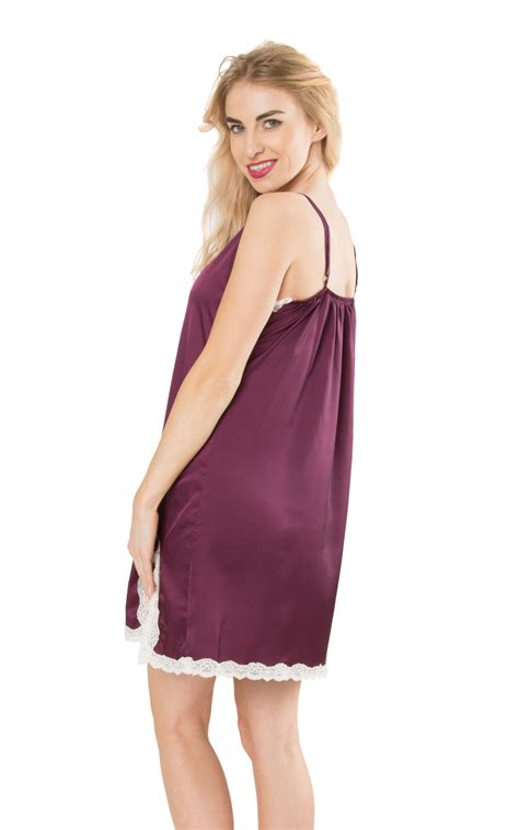 Beautiful Sexy Satin Chemise Nightdress Nightie Slip Size 10 20 Ebay