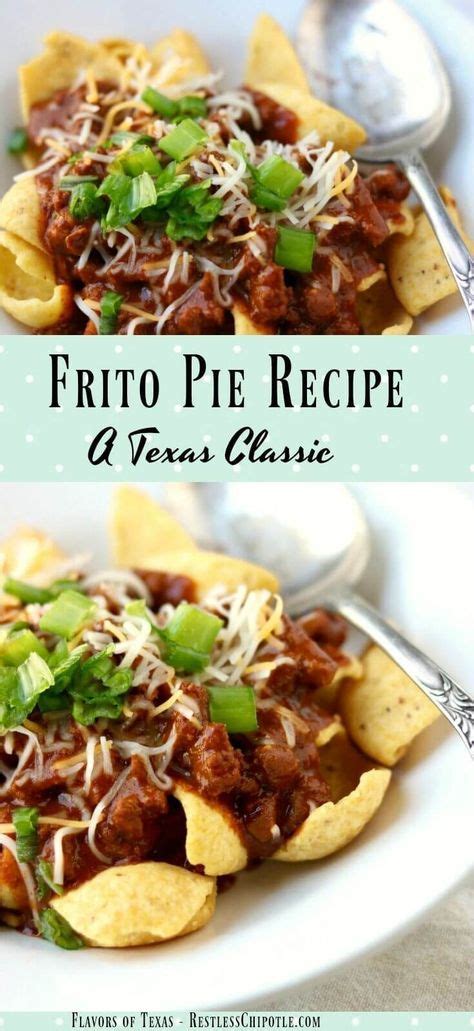 Authentic Texas Frito Pie Recipe Frito Pie Food Recipes Easy