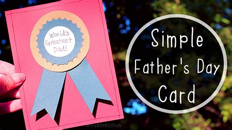 See the instructions as a springboard for your creativity. Simple Father's Day Card Tutorial 🏆 - YouTube