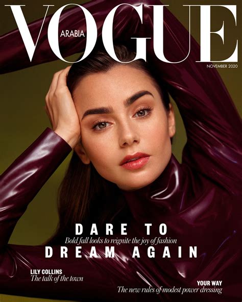 Actor Producer Lily Collins Is Vogue Arabia S November 2020 Cover Star