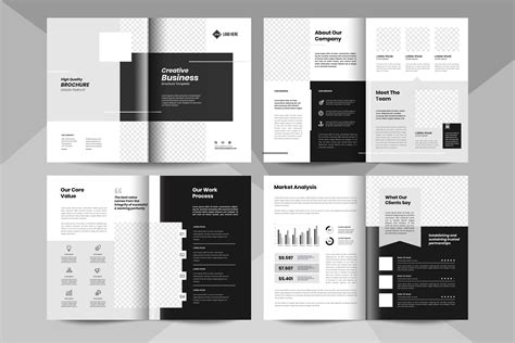 8 Pages Business Brochure Template Corporate Business Booklet Template