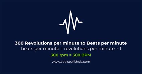 Convert 300 Revolutions Per Minute To Beats Per Minute 300 Rpm To Bpm