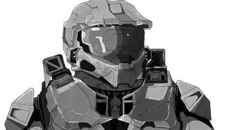 A Master Chief Drawing I Drew After Seeing The New Suit In The Latest