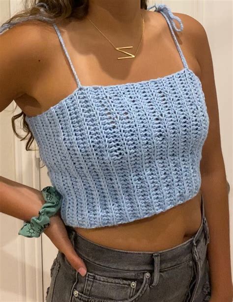 crochet crop top etsy