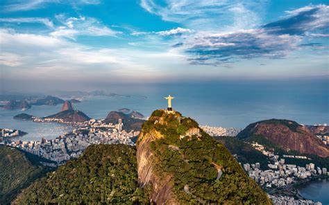 Download 1280x800 Wallpaper Cliffs Of Rio De Janeiro Aerial View City