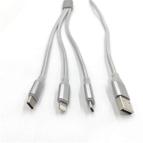 3 In 1 Usb Cable For Mobile Phone Micro Usb Type C Charger Cable For