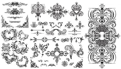 Floral Ornaments Vector Vectors Graphic Art Designs In Editable Ai