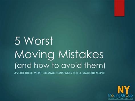 5 Worst Moving Mistakes And How To Avoid Them
