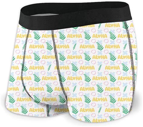 NiBBuns Mens Boxer Briefs Underwear Cartoon Style Aloha Word With