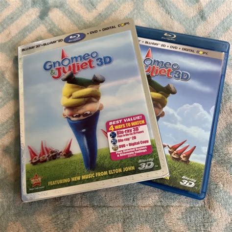 Gnomeo And Juliet D D Blu Ray Dvd With Lenticular Slipcase Disney