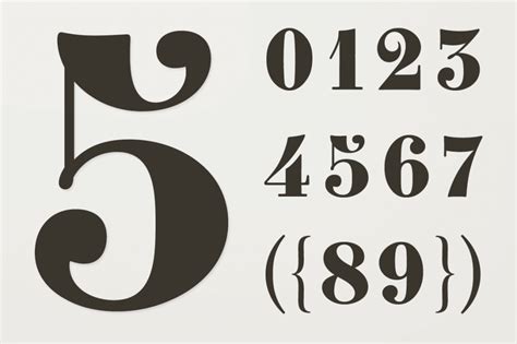 Number Fonts 10 Stylish Examples Pinteres