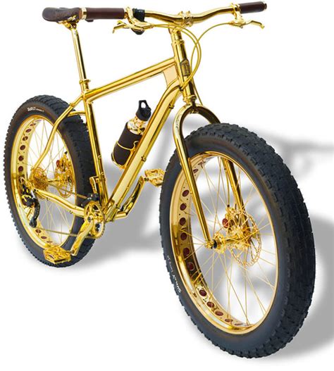 Goldenes Mountain Bike Von The House Of Solid Gold And Veloworx Bicycles