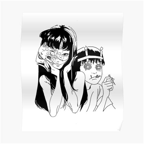 Junji Ito Tomie And Souichi Poster For Sale By Slaurenx Redbubble