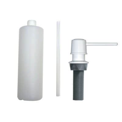 Faucet blends hot and cold water. Soap Dispensers-Kitchen Sink Parts-Kitchen