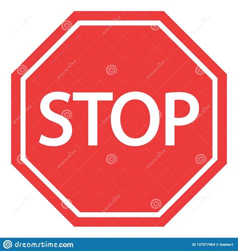 Stop signs icon stock vector. Illustration of safety - 137977904