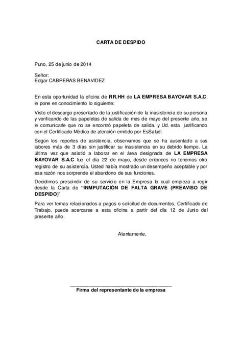 Ejemplo Carta De Despido Laboral Republica Dominicana New Sample P